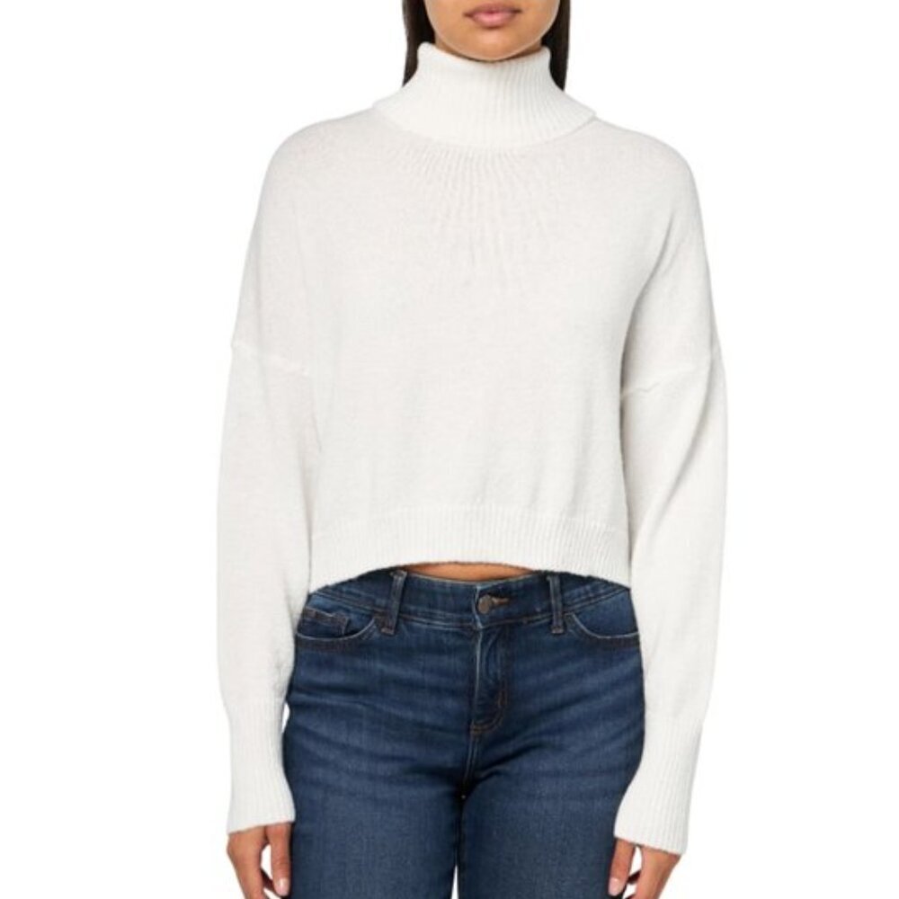 Forever 21 Women’s Turtleneck Drop-Sleeve Sweater White NWT